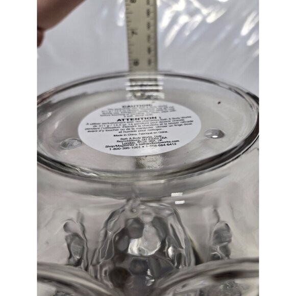 Bath and Body Works 3 Wick Candle Holder Clear Skull with Led Lighting works - Picture 10 of 12